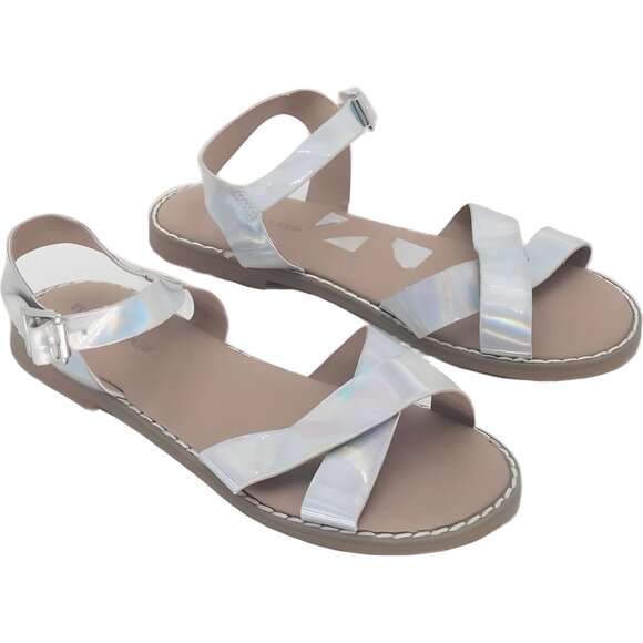 Tucker & Tate Girls Tarya Flat Sandal White Size 2 Kids - Picture 4 of 6